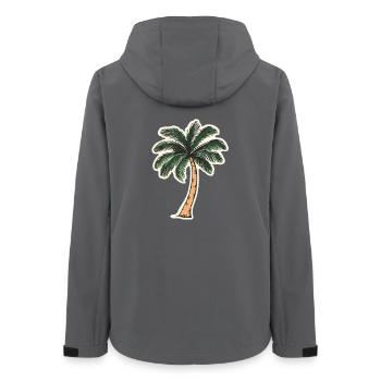 Palme - Frauen Recycelte Softshelljacke von Stanley/Stella - Anthrazit - Hinten - AI Model Female 172 light (172cm)