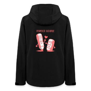 Perfect Couple Pencil And Eraser Drawing - Frauen Recycelte Softshelljacke von Stanley/Stella - Schwarz - Hinten - AI Model Female 172 light (172cm)