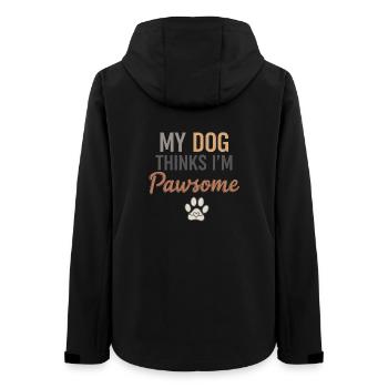My dog thinks I'm great - Women’s Recycled Softshell Jacket by Stanley/Stella - black - Back - AI Model Female 172 light (172cm)