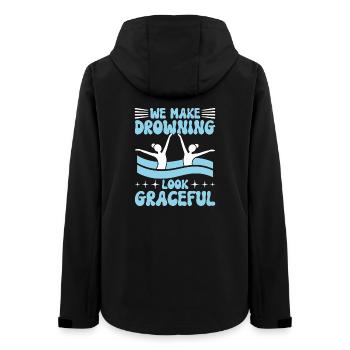 Synchronschwimmen Kunstschwimmen Wassersport - Frauen Recycelte Softshelljacke von Stanley/Stella - Schwarz - Hinten - AI Model Female 172 light (172cm)