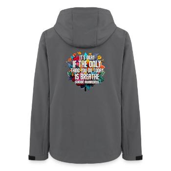 Ce n’est pas grave si la seule chose est l’haleine - Veste softshell femme recyclée Stanley/Stella - charbon - Dos - AI Model Female 172 light (172cm)