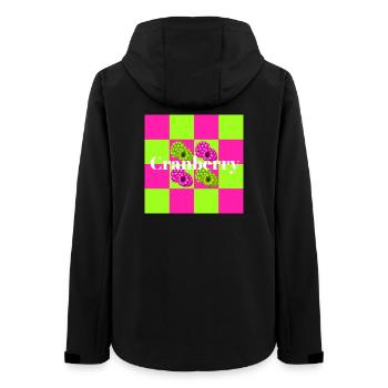 Beere & Farbenspiel Funkelndes Muster - Frauen Recycelte Softshelljacke von Stanley/Stella - Schwarz - Hinten - AI Model Female 172 light (172cm)