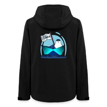 Möwe Segeln Papierboot 1. Klasse Schulkind - Frauen Recycelte Softshelljacke von Stanley/Stella - Schwarz - Hinten - AI Model Female 172 light (172cm)