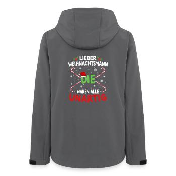 Cher Père Noël Humour - Veste softshell femme recyclée Stanley/Stella - charbon - Dos - AI Model Female 172 light (172cm)