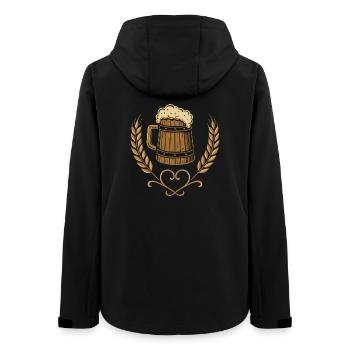Zünftiger Bierkrug - Volksfest & Biergarten - Frauen Recycelte Softshelljacke von Stanley/Stella - Schwarz - Hinten - AI Model Female 172 light (172cm)