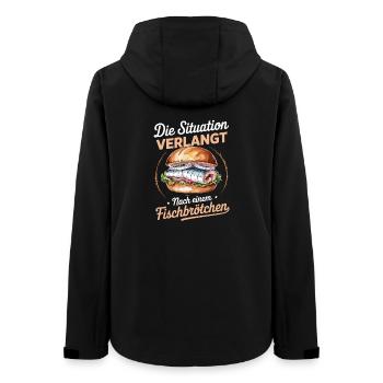 La situation appelle un sandwich au poisson - Veste softshell femme recyclée Stanley/Stella - noir - Dos - AI Model Female 172 light (172cm)
