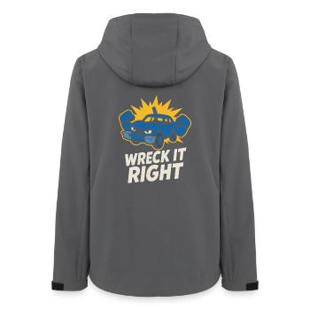 Demolition Derby Fan Pit Crew Crash Driver Fair - Frauen Recycelte Softshelljacke von Stanley/Stella - Anthrazit - Hinten - AI Model Female 172 light (172cm)