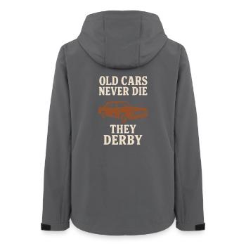 Demolition Derby Fan Pit Crew Crash Driver Fair - Frauen Recycelte Softshelljacke von Stanley/Stella - Anthrazit - Hinten - AI Model Female 172 light (172cm)