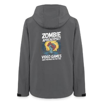 Zombie Apocalypse Video Games Halloween Gamer - Frauen Recycelte Softshelljacke von Stanley/Stella - Anthrazit - Hinten - AI Model Female 172 light (172cm)