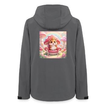 Royal Hamster - Women’s Recycled Softshell Jacket by Stanley/Stella - anthracite - Back - AI Model Female 172 light (172cm)