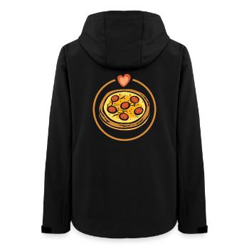 Pizza Love – Heart for Foodies - Women’s Recycled Softshell Jacket by Stanley/Stella - black - Back - AI Model Female 172 light (172cm)