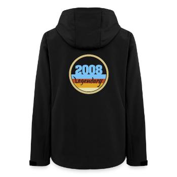 Jahr 2008 - Frauen Recycelte Softshelljacke von Stanley/Stella - Schwarz - Hinten - AI Model Female 172 light (172cm)
