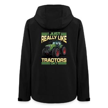 Tractor Kids Farm Lifestyle - Frauen Recycelte Softshelljacke von Stanley/Stella - Schwarz - Hinten - AI Model Female 172 light (172cm)