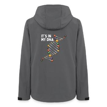 Es liegt in meiner DNA Lustiger Poolspieler Queue Sport - Frauen Recycelte Softshelljacke von Stanley/Stella - Anthrazit - Hinten - AI Model Female 172 light (172cm)