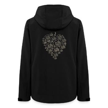 Love of Coffee V2 - Women’s Recycled Softshell Jacket by Stanley/Stella - black - Back - AI Model Female 172 light (172cm)