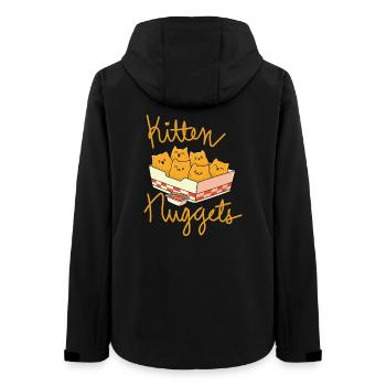 Kätzchen Nuggets Lustige Katze - Frauen Recycelte Softshelljacke von Stanley/Stella - Schwarz - Hinten - AI Model Female 172 light (172cm)