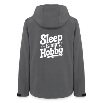 Sleep is My Hobbyite - Women’s Recycled Softshell Jacket by Stanley/Stella - anthracite - Back - AI Model Female 172 light (172cm)
