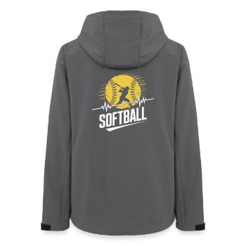 Softball - Women’s Recycled Softshell Jacket by Stanley/Stella - anthracite - Back - AI Model Female 172 light (172cm)