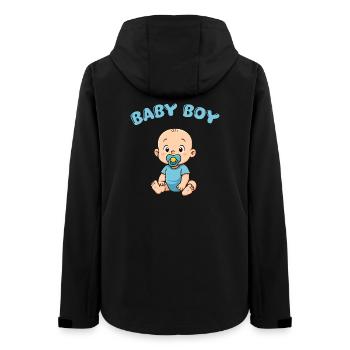 Cute Baby Boy Print - Women’s Recycled Softshell Jacket by Stanley/Stella - black - Back - AI Model Female 172 light (172cm)