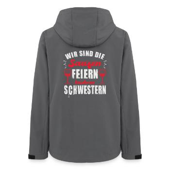 Saufen Partner Outfit Beste Freundin Partnerlook - Frauen Recycelte Softshelljacke von Stanley/Stella - Anthrazit - Hinten - AI Model Female 172 light (172cm)