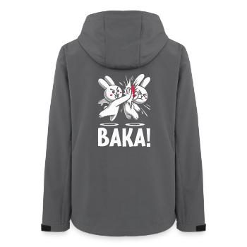 Get Out Unnecessary Social Contact Baka Anime - Women’s Recycled Softshell Jacket by Stanley/Stella - anthracite - Back - AI Model Female 172 light (172cm)