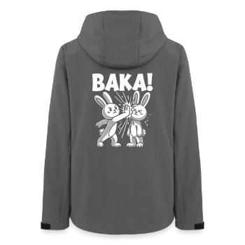 Get Out Unnecessary Social Contact Baka Anime - Women’s Recycled Softshell Jacket by Stanley/Stella - anthracite - Back - AI Model Female 172 light (172cm)