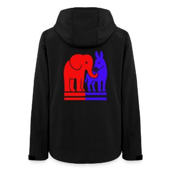 Elephant and Donkey USA - Veste softshell femme recyclée Stanley/Stella - noir - Dos - AI Model Female 172 light (172cm)