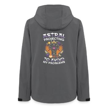 Astral Projecting To Avoid My Problems Esotericism - Women’s Recycled Softshell Jacket by Stanley/Stella - anthracite - Back - AI Model Female 172 light (172cm)