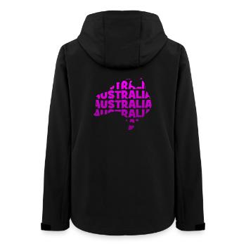 Australia  - Australien - Landkarte - Umriss - Frauen Recycelte Softshelljacke von Stanley/Stella - Schwarz - Hinten - AI Model Female 172 light (172cm)