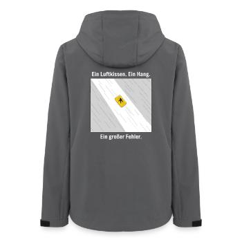 Ein großer Fehler - Frauen Recycelte Softshelljacke von Stanley/Stella - Anthrazit - Hinten - AI Model Female 172 light (172cm)