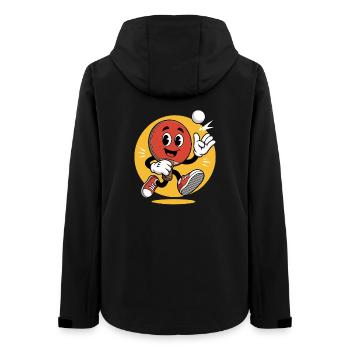Conception de dessin animé de tennis de table - Veste softshell femme recyclée Stanley/Stella - noir - Dos - AI Model Female 172 light (172cm)