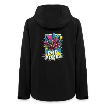 Pop Pixels Pop Culture Rétro Jeu vidéo - Veste softshell femme recyclée Stanley/Stella - noir - Dos - AI Model Female 172 light (172cm)