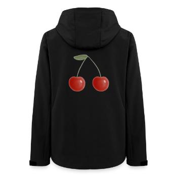 Cherries - Women’s Recycled Softshell Jacket by Stanley/Stella - black - Back - AI Model Female 172 light (172cm)