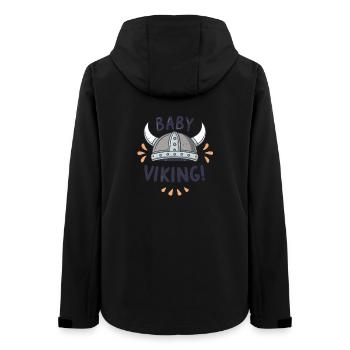 Baby Wikinger Held Helm - Frauen Recycelte Softshelljacke von Stanley/Stella - Schwarz - Hinten - AI Model Female 172 light (172cm)