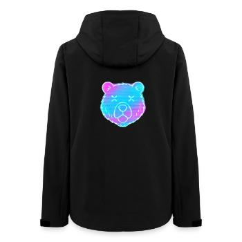 Neon Bärenkopf Gradient - Frauen Recycelte Softshelljacke von Stanley/Stella - Schwarz - Hinten - AI Model Female 172 light (172cm)