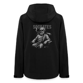 Socrates Smoke Portrait - Women’s Recycled Softshell Jacket by Stanley/Stella - black - Back - AI Model Female 172 light (172cm)