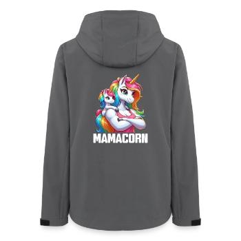 Mama Einhorn Mamacorn Mutter Tochter Dadacorn - Frauen Recycelte Softshelljacke von Stanley/Stella - Anthrazit - Hinten - AI Model Female 172 light (172cm)