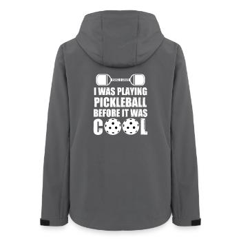 Playing Pickleball Before It Was Cool - Women’s Recycled Softshell Jacket by Stanley/Stella - anthracite - Back - AI Model Female 172 light (172cm)
