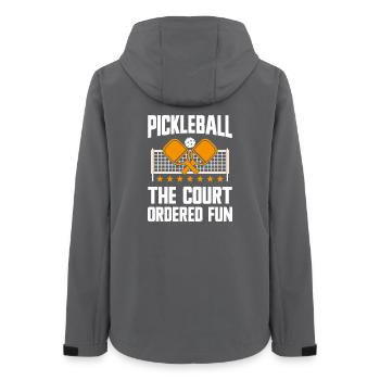 Pickleball The Court Ordered Fun - Frauen Recycelte Softshelljacke von Stanley/Stella - Anthrazit - Hinten - AI Model Female 172 light (172cm)