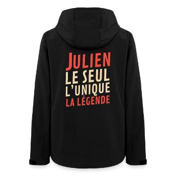 Julian–The One, the Only, the Legend - Women’s Recycled Softshell Jacket by Stanley/Stella - black - Back - AI Model Female 172 light (172cm)