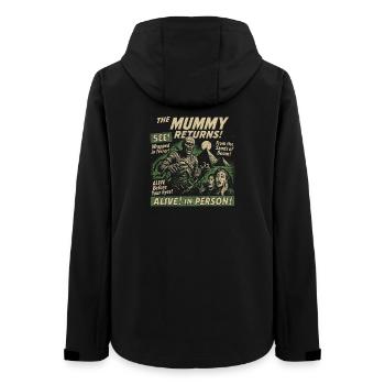 The Mummy Returns Movie Poster Vintage Hallowee - Women’s Recycled Softshell Jacket by Stanley/Stella - black - Back - AI Model Female 172 light (172cm)