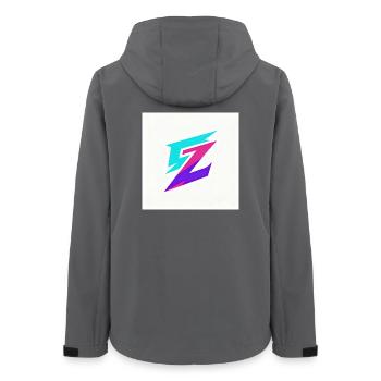 Zigzag Neon Gradient Logo - Women’s Recycled Softshell Jacket by Stanley/Stella - anthracite - Back - AI Model Female 172 light (172cm)