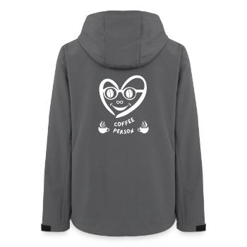 coffee_person - Women’s Recycled Softshell Jacket by Stanley/Stella - anthracite - Back - AI Model Female 172 light (172cm)