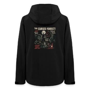 The Cursed Forest Movie Poster Halloween Forest - Women’s Recycled Softshell Jacket by Stanley/Stella - black - Back - AI Model Female 172 light (172cm)