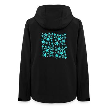 Turquoise Star Pattern - Women’s Recycled Softshell Jacket by Stanley/Stella - black - Back - AI Model Female 172 light (172cm)