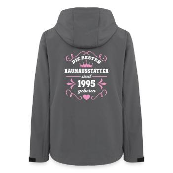 Décorateur d’intérieur Anniversaire né en 1995 - Veste softshell femme recyclée Stanley/Stella - charbon - Dos - AI Model Female 172 light (172cm)