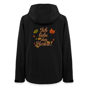Ich liebe den Herbst - Frauen Recycelte Softshelljacke von Stanley/Stella - Schwarz - Hinten - AI Model Female 172 light (172cm)