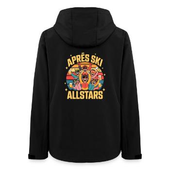  Après Ski Allstars Hüttengaudi Piste Party - Frauen Recycelte Softshelljacke von Stanley/Stella - Schwarz - Hinten - AI Model Female 172 light (172cm)