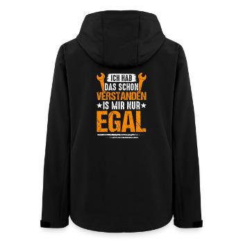 J’ai compris : Peu importe, grunge, typo - Veste softshell femme recyclée Stanley/Stella - noir - Dos - AI Model Female 172 light (172cm)
