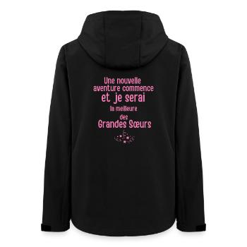 Beste große Schwester in Adventure - Frauen Recycelte Softshelljacke von Stanley/Stella - Schwarz - Hinten - AI Model Female 172 light (172cm)